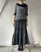 이미지를 갤러리 뷰어에 로드 , No.1611003 Tulle Mix Frill Half Sleeve Shell Neck P/O