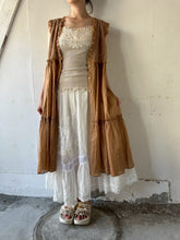 画像をギャラリービューアに読み込む, Sheer Tulle Yolk Gather Tiered Front Button Gilet Dress #7523545