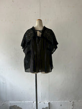 画像をギャラリービューアに読み込む, Sheer Tulle Yoke Gather Frill C/Li Loan Bolero Square BL Front Botton Back Ribbon #7523147