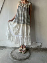 画像をギャラリービューアに読み込む, Lace mix frill Collar Lader lace Threaded Wide Ribbon Aline Flare Sleeveless P/O #1521076