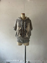 画像をギャラリービューアに読み込む, Front Lace up Zip up Side Pocket puff sleeves Hoodie #1521207
