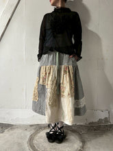 画像をギャラリービューアに読み込む, Crew Neck High Count Twist Yarn Sheer Waffle Shirring Lace Frill P/O
