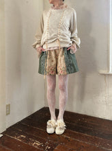 画像をギャラリービューアに読み込む, Cableknit & Pique Striped Jersey Puff Sleeve P/O With Adjust Ribbon #1511003