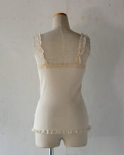 画像をギャラリービューアに読み込む, Embroidery Flocky Dots Tulle Corsage Motif Accent Mix Frill Tereco Rib Camisole No.1611040