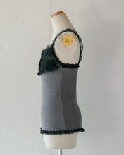 画像をギャラリービューアに読み込む, Embroidery Flocky Dots Tulle Corsage Motif Accent Mix Frill Tereco Rib Camisole No.1611040