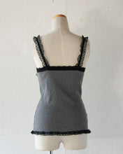 画像をギャラリービューアに読み込む, Embroidery Flocky Dots Tulle Corsage Motif Accent Mix Frill Tereco Rib Camisole No.1611040