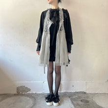 画像をギャラリービューアに読み込む, Lace mix button gilet shawl #1414906