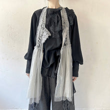 画像をギャラリービューアに読み込む, Lace mix button gilet shawl #1414906