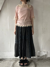 이미지를 갤러리 뷰어에 로드 , No.1611003 Tulle Mix Frill Half Sleeve Shell Neck P/O