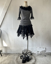 Load image into Gallery viewer, No.1611003　Tulle Mix Frill Half Sleeve Shell Neck P/O
