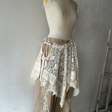 画像をギャラリービューアに読み込む, Cotton Lace Mix Poncho Cape Cardigan &amp; Back Ribbon P/O BL &amp; Wrap SK #1423022
