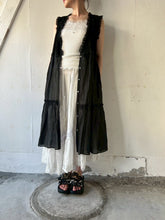 画像をギャラリービューアに読み込む, Sheer Tulle Yolk Gather Tiered Front Button Gilet Dress #7523545
