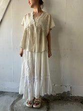 画像をギャラリービューアに読み込む, Sheer Tulle Yoke Gather Frill C/Li Loan Bolero Square BL Front Botton Back Ribbon #7523147
