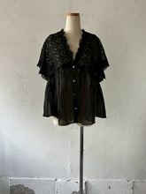 画像をギャラリービューアに読み込む, Sheer Tulle Yoke Gather Frill C/Li Loan Bolero Square BL Front Botton Back Ribbon #7523147

