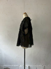 画像をギャラリービューアに読み込む, Sheer Tulle Yoke Gather Frill C/Li Loan Bolero Square BL Front Botton Back Ribbon #7523147
