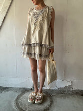 画像をギャラリービューアに読み込む, Front Lace up Gather Flare Sleeveless P/O #1521008

