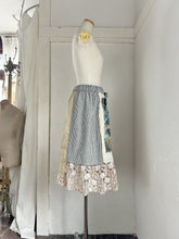 画像をギャラリービューアに読み込む, Flower Embroidery Print Linen Canvas Asvmmetry Waist Elastic SK #1513330
