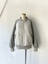 画像をギャラリービューアに読み込む, Lace Quilting Zip up Puff Sleeve Unline Blouson #1513609
