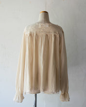 Load image into Gallery viewer, No.1533103　Fｌower JQ Yolk Long Puff Sleeve Gather Flare P/O BI
