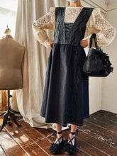 画像をギャラリービューアに読み込む, V/N waist gather jumper denim dress #1513565
